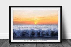 Outer Banks Photography Print: North Carolina Beach Sunrise Waves OBX NC Photo