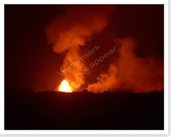 2018 Evening Lava Eruption Kilauea Volcano Silver Halide Photo