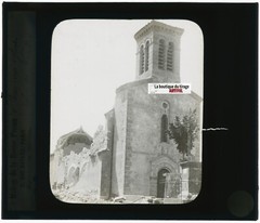 Church Of Venelles, Earthquake, Old Photo Glass Plate, Positive 8.5X10 Cm