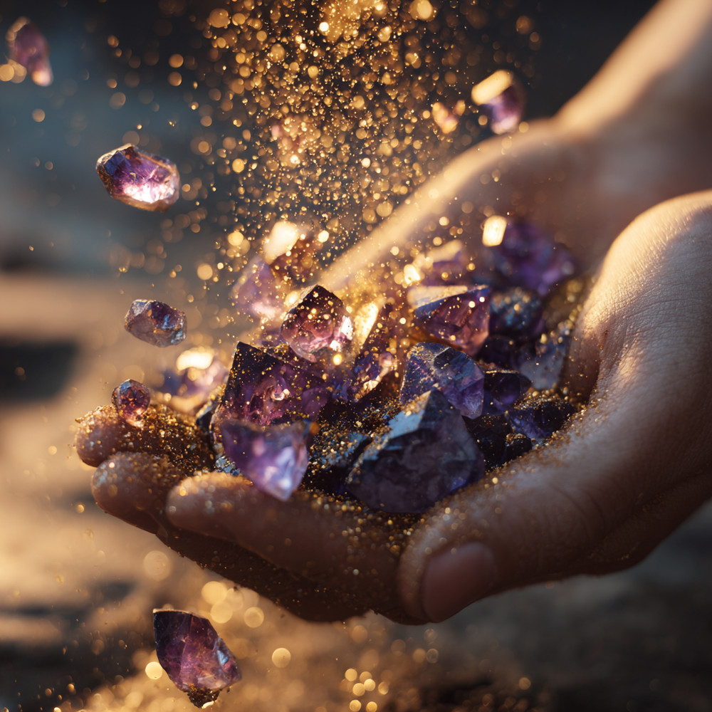 Hand Of Creation, Gold Dust, Digital Wallpaper
