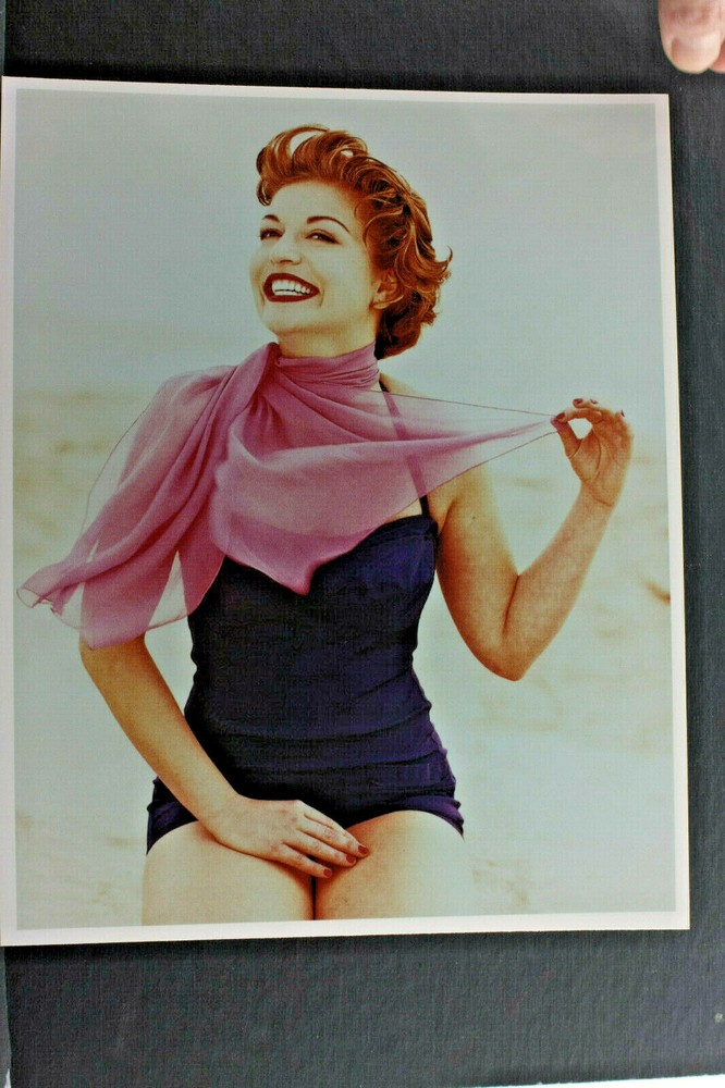 Red Head with Pink Scarf Pin Up – Agfa Paper- 8×10″ Photo Print – Vintage L1329A