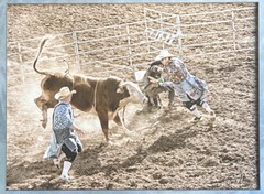 RARE Artist Photographer Catie Moore Signed Photo Filter Framed Art Rodeo 2013