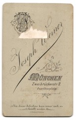 Photograph Joseph Werner, Munich, Zweibrückenstr. 2, portrait young man in m