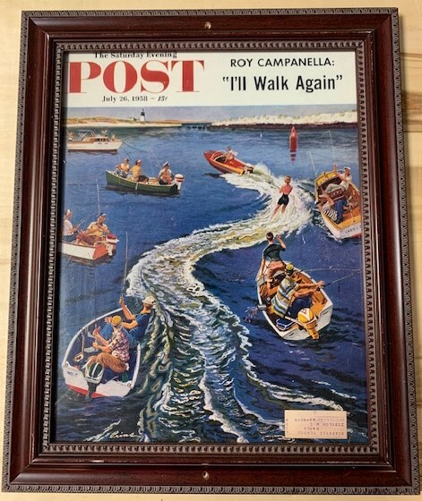 Picture Saturday Evening Post Cover Print 13″ x 16″ x 1″ Framed Glass (001)