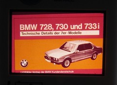 BMW 728 and 733 I Techn. Details of 7 Series Models 47 Old Slides