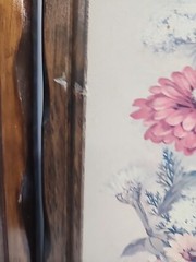 Vtg 1970s Floral Framed Wood Art Robert Laessig AVA Set 9″x18.»