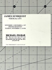 James Sundquist 1997 Art Announcement Card – Vertical City