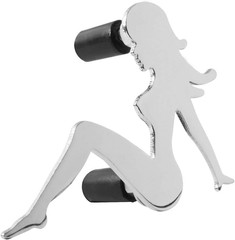 90010 11 X 17 Inches Chrome Sitting Nude, Face Left, 3 Stud Mount