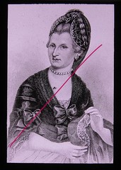 Mozart Wolfgang Amadeus Mother Old Glass Picture 8.5 x 10 cm