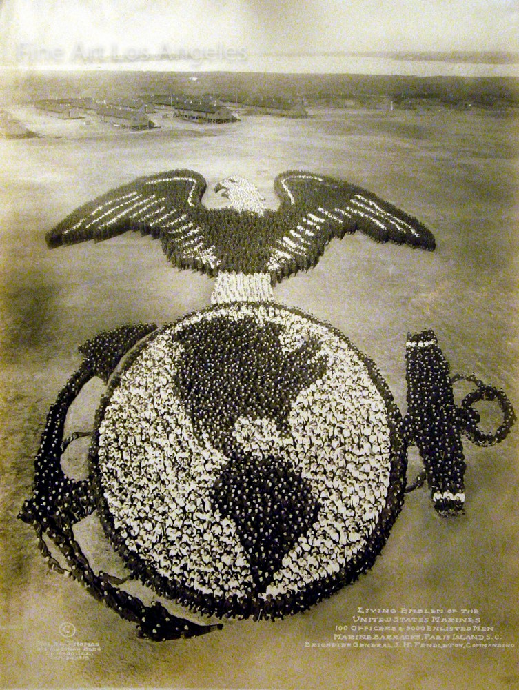 Arthur Mole Photo, U.S. Marine Emblem, 1919, living photograph