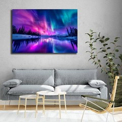 Northern Lights Aurora Borealis Photography, Northern Lights Canvas Art Print