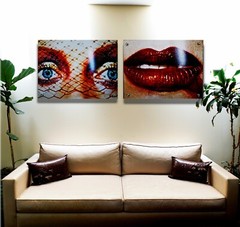 2 Large Photographs framed by Slabs of Acrylic Shown at L.A.’s Lab Gallery