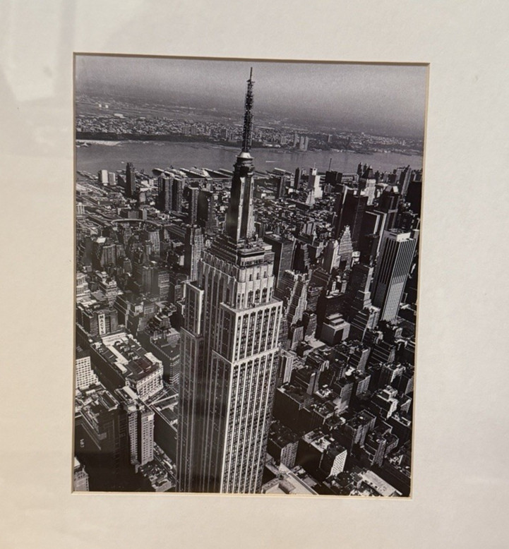 Vintage Christopher Bliss Empire State Building NYC Black White Photo Framed Art
