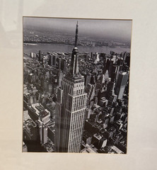 Vintage Christopher Bliss Empire State Building NYC Black White Photo Framed Art