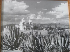 Chuck Abbott Photo Black & White Church In Desert w/ Yucca 16″ x 20″