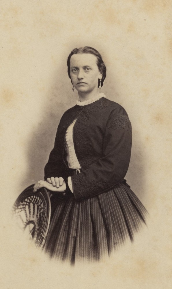 Portrait Photography Woman Portrait Historical Photograph Album Print 1865