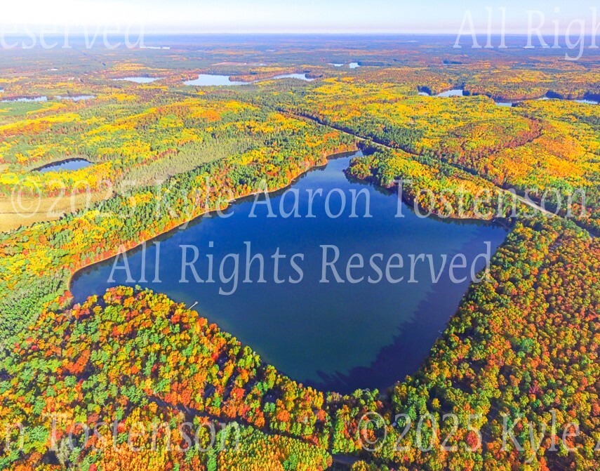 Diamond Lake, Arbor Vitae, Wisconsin, Vilas Co. Aerial Photo. Frame Optional.