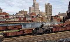 Photo Art Print The Toledo skyline and rail yards on the Maumee River ca 40s-50s
