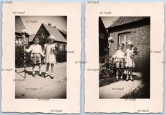 2x Tönning 1950s – Children Harvest Festival – Photo 6x8cm