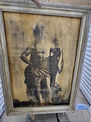 Denyseus Versailles Large Emulsion Transfer Vtg Wood Frame 48×36 Suzanne Lee 80s