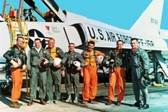 New NASA Photo: Original Mercury 7 Astronauts with F-106B Jet Aircraft – 6 Sizes