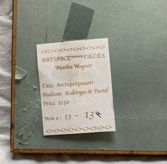 Marlin Wagner Framed Photograph «Archipotpourri» Hand-Colored Kallitype