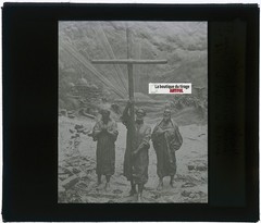 The Apostle Of The Earth, Christ, Photo Glass Plaque, Black & White, 8.5×10 Cm