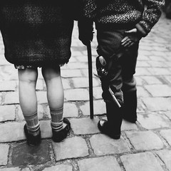 Photo Print On Baryte Paper Child Paris 1960 50X50Cm
