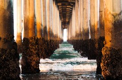 Horizon View Under Huntington Beach Pier 18” x 12”