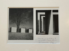 Framed Lot of 2 Black White Photographs of Sculptures at Laumeier Sculpture Park