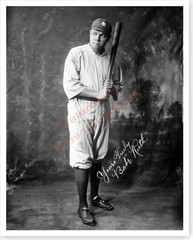New York Yankees Babe Ruth Silver Halide Photo Inscribed Version 2