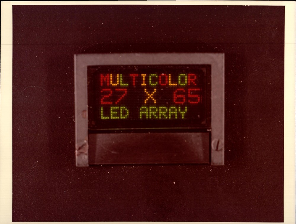 Vintage Press Photograph Multicolor 27 x 65 LED Array Display Technology
