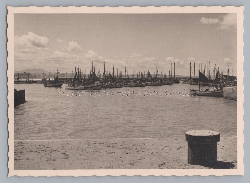 Gabicce Mare Riviera Umbria Italy 1956 – Port Fishing Boats – Photo 1950s