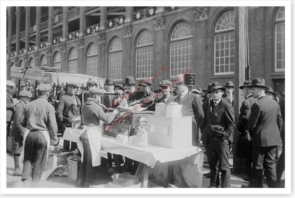 Baseball 1920 World Series Hotdog Vendor At Ebbets Field Silver Halide Photo