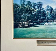 Masters Hole #13 Augusta National Matted Print Simon Smallwood 22 X 26