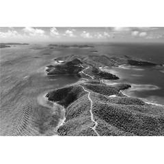 St John Beaches Aerial Photography Wall Art Decor, East End Hurricane Hole USVI