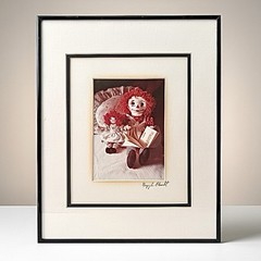 Vintage Raggedy Ann Signed Professional Photograph Matted and Framed EUC 11”x14”