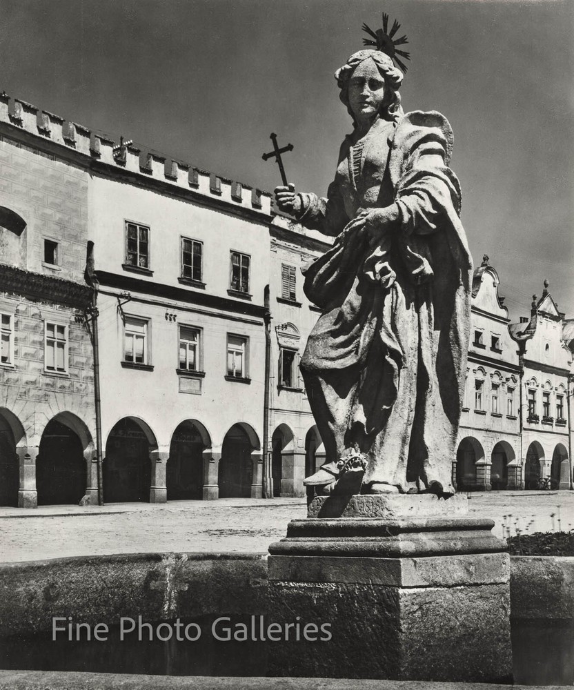 1953 Original JOSEF EHM Czech Christian Religious Statue Sculpture Silver Photo