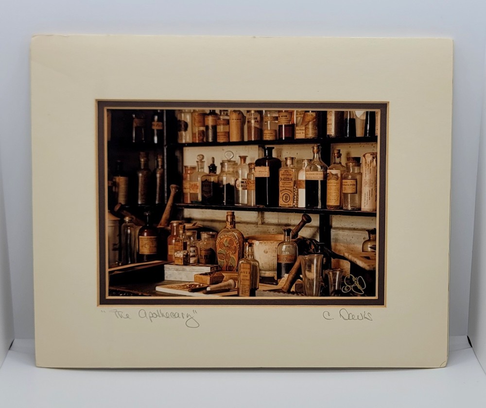 Vintage CYNTHIA DAVIS Photograph THE APOTHECARY Pharmacy Druggist Bottles Denver