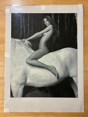 Walter Chin Gisele Bundchen Vanity Fair Photo Print 17×12.5 B&W Lady Godiva Art