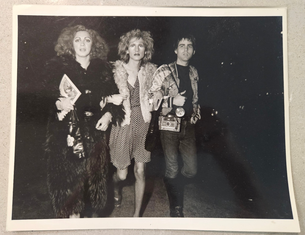 Vintage Original 8×10 B&W Street Photography Print Nightlife Candid Photo c1970s
