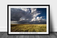 Storm Clouds Photography Print: Oklahoma, Prairie, Great Plains, Picture, Photo
