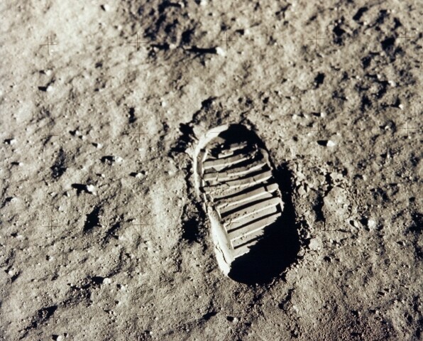 New NASA Photo: Man’s Bootprint on the Moon, Apollo 11 Mission – 6 Sizes!