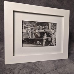 Richardson Brothers Locomotive 1882 Train Photograph 8×10 B&W Framed Truckee