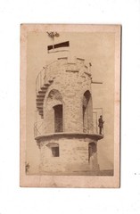 Joh. Schneider CDV Photo Man on a Tower – Mayrhofberg Mayrhoferberg around 1870