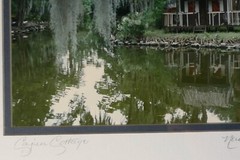 NEW ORLEANS PHOTOGRAPH SIGNED MARITA CAJUN COTTAGE SWAMP MOSS