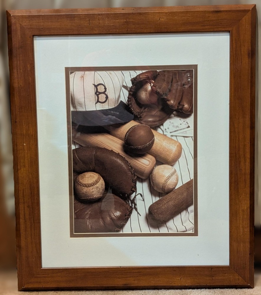Original Sepia Art Photography Vintage Baseball Bruce Curtis