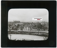Reims, Marne, France, Photo Glass Plaque, Black & White, Positive 8.5×10 Cm