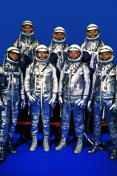 New NASA Photo: The Original Mercury Seven Astronauts in Space Suits – 6 Sizes!