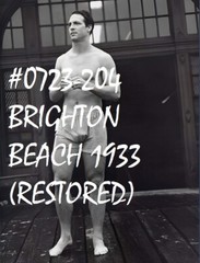 VINTAGE MALE PORTRAIT #0723-204 -BRIGHTON BEACH 1933 -free ship in usa